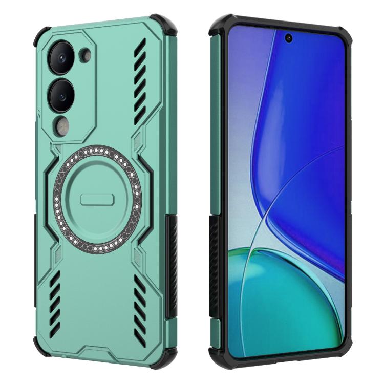 For vivo Y19 5G Global / T4 Lite 5G Butterfly Armor MagSafe Magnetic Ring Shockproof Phone Case