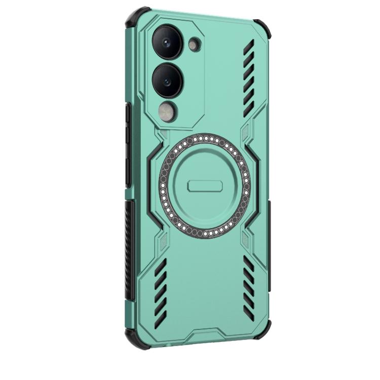 For vivo Y19 5G Global / T4 Lite 5G Butterfly Armor MagSafe Magnetic Ring Shockproof Phone Case