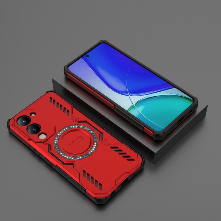For vivo Y19 5G Global / T4 Lite 5G Butterfly Armor MagSafe Magnetic Ring Shockproof Phone Case