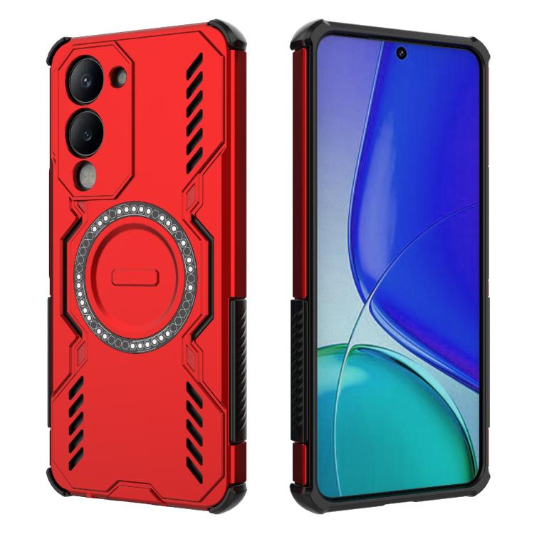 For vivo Y19 5G Global / T4 Lite 5G Butterfly Armor MagSafe Magnetic Ring Shockproof Phone Case