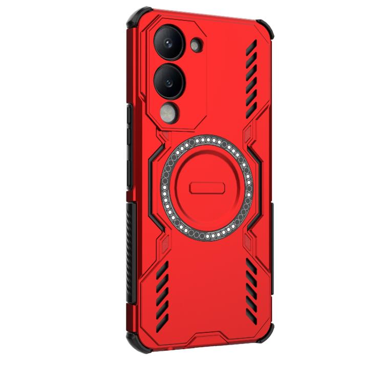 For vivo Y19 5G Global / T4 Lite 5G Butterfly Armor MagSafe Magnetic Ring Shockproof Phone Case