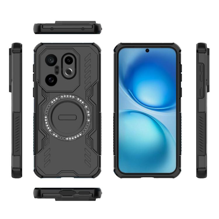 For vivo X200 FE Global Butterfly Armor MagSafe Magnetic Ring Shockproof Phone Case