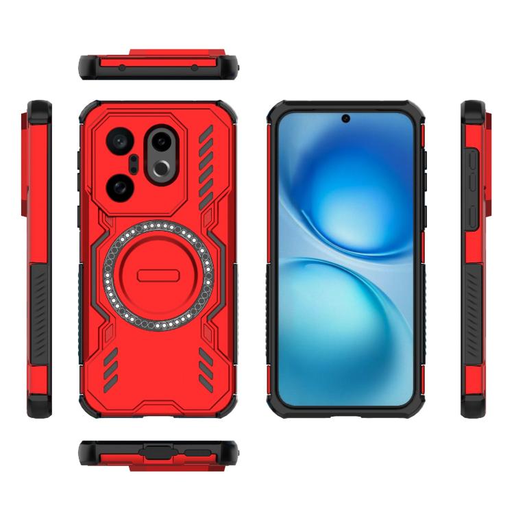 For vivo X200 FE Global Butterfly Armor MagSafe Magnetic Ring Shockproof Phone Case