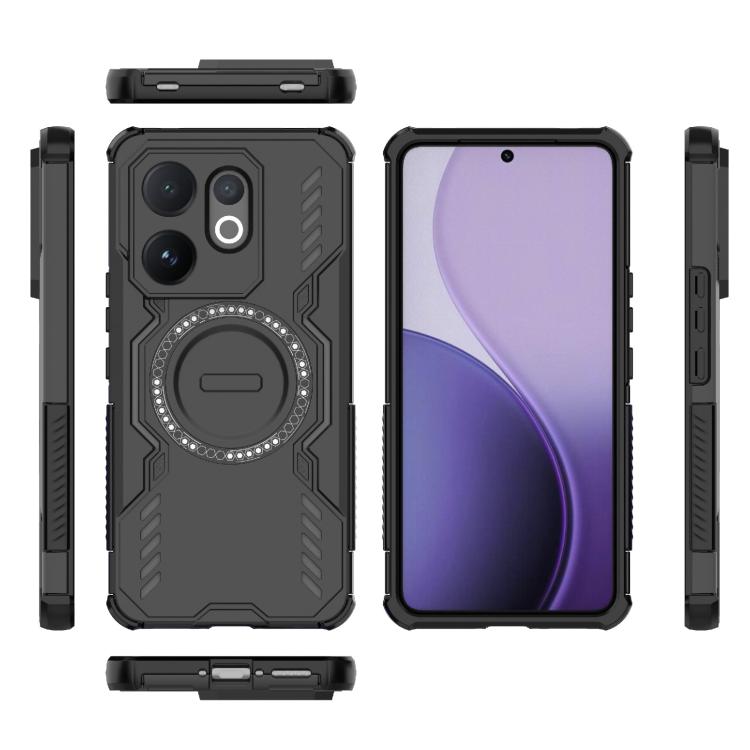 For vivo V60 5G Global Butterfly Armor MagSafe Magnetic Ring Shockproof Phone Case