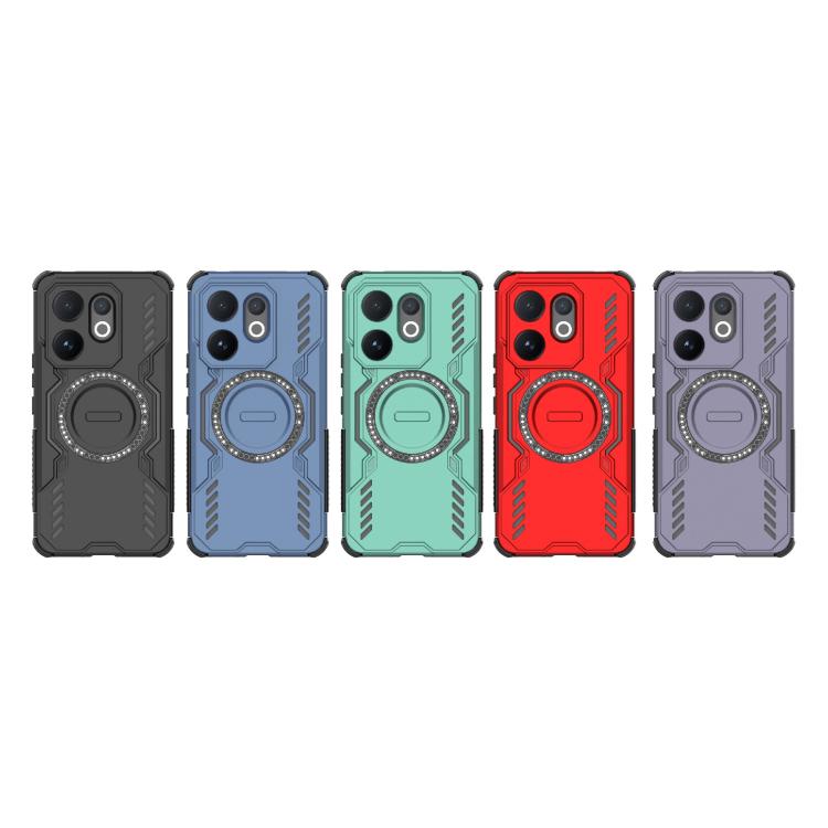 For vivo V60 5G Global Butterfly Armor MagSafe Magnetic Ring Shockproof Phone Case
