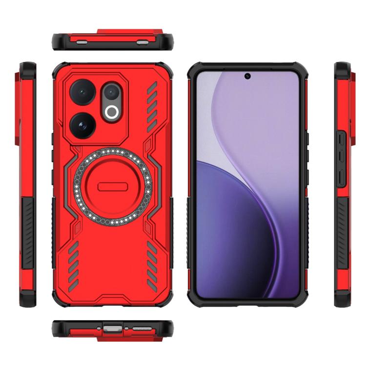 For vivo V60 5G Global Butterfly Armor MagSafe Magnetic Ring Shockproof Phone Case