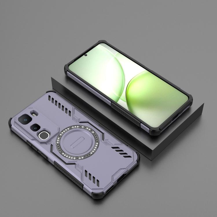 For vivo Y400 5G Global Butterfly Armor MagSafe Magnetic Ring Shockproof Phone Case