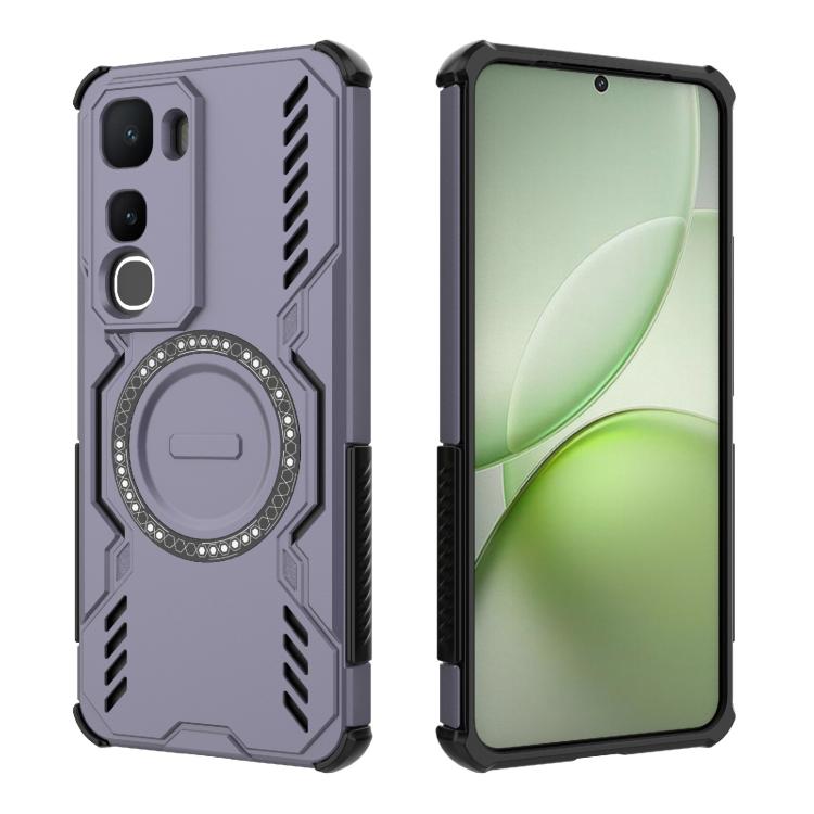 For vivo Y400 5G Global Butterfly Armor MagSafe Magnetic Ring Shockproof Phone Case