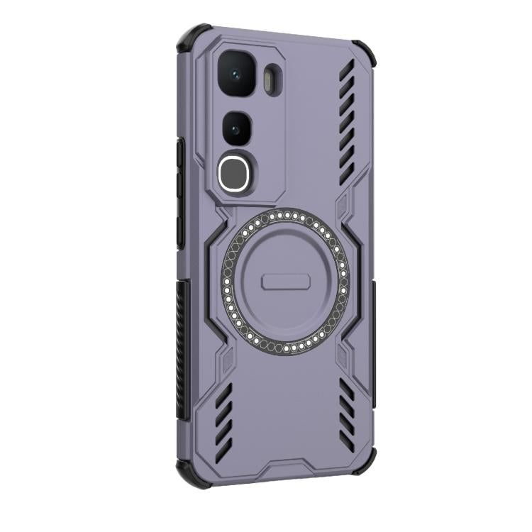For vivo Y400 5G Global Butterfly Armor MagSafe Magnetic Ring Shockproof Phone Case