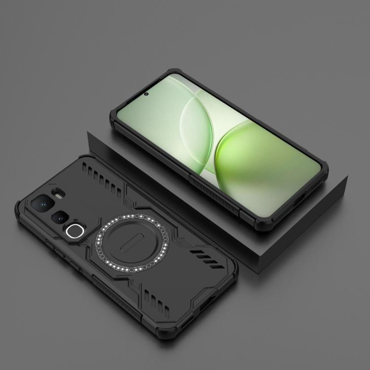 For vivo Y400 5G Global Butterfly Armor MagSafe Magnetic Ring Shockproof Phone Case