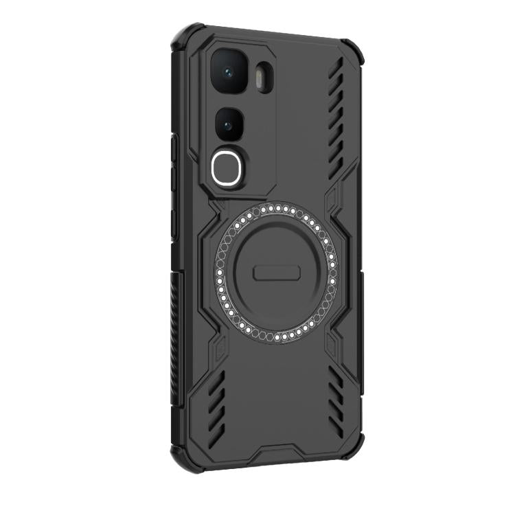 For vivo Y400 5G Global Butterfly Armor MagSafe Magnetic Ring Shockproof Phone Case