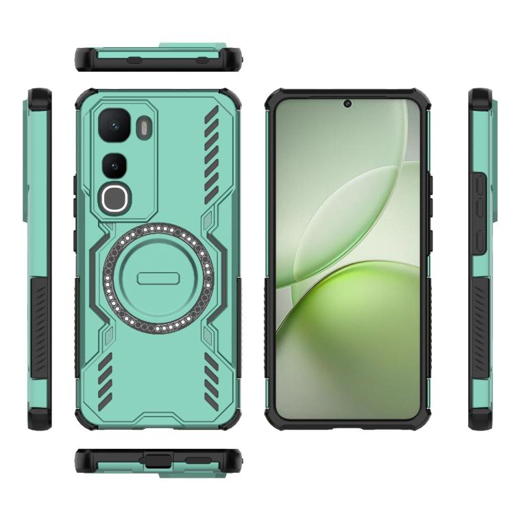 For vivo Y400 5G Global Butterfly Armor MagSafe Magnetic Ring Shockproof Phone Case