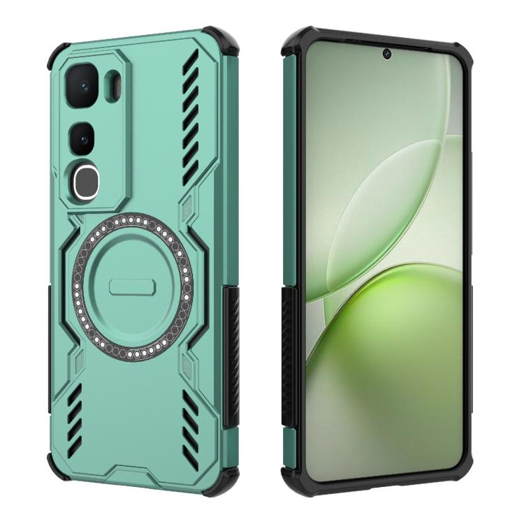 For vivo Y400 5G Global Butterfly Armor MagSafe Magnetic Ring Shockproof Phone Case