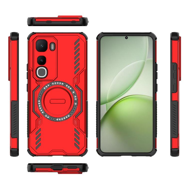 For vivo Y400 5G Global Butterfly Armor MagSafe Magnetic Ring Shockproof Phone Case