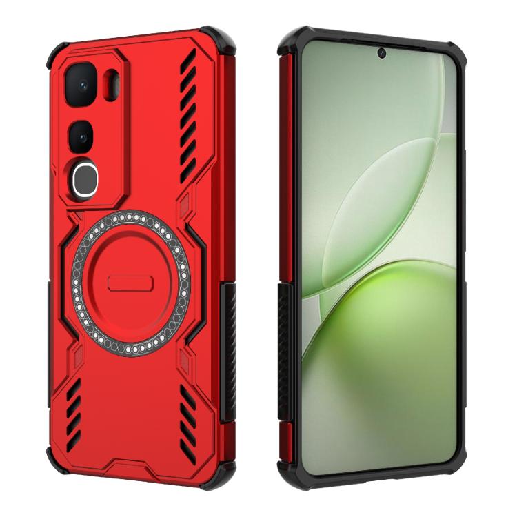 For vivo Y400 5G Global Butterfly Armor MagSafe Magnetic Ring Shockproof Phone Case