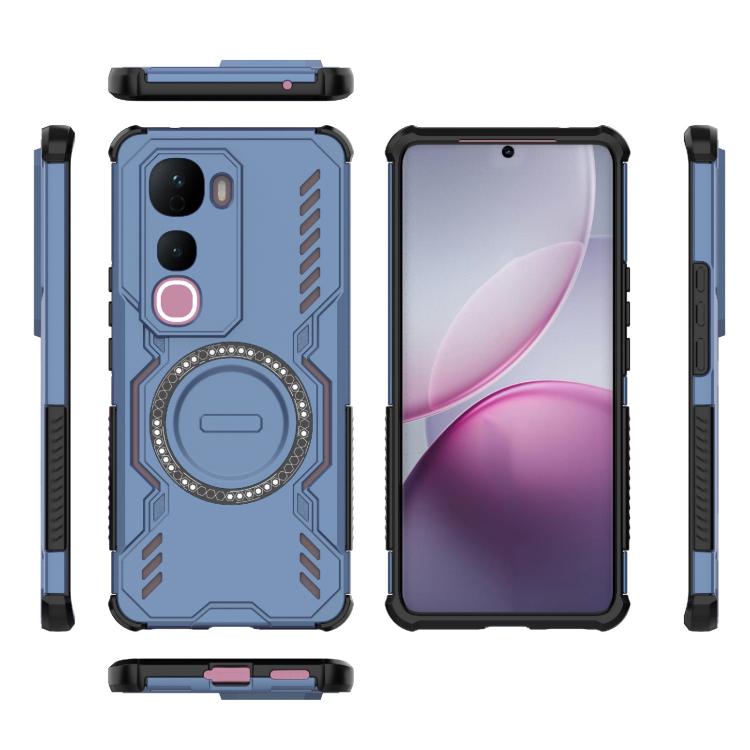 For vivo Y400 Pro 5G India Butterfly Armor MagSafe Magnetic Ring Shockproof Phone Case