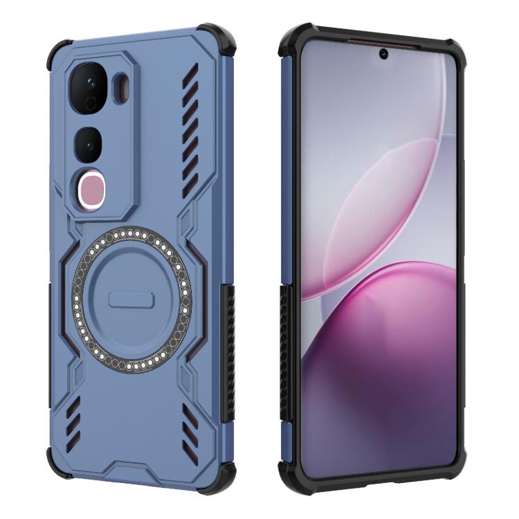 For vivo Y400 Pro 5G India Butterfly Armor MagSafe Magnetic Ring Shockproof Phone Case