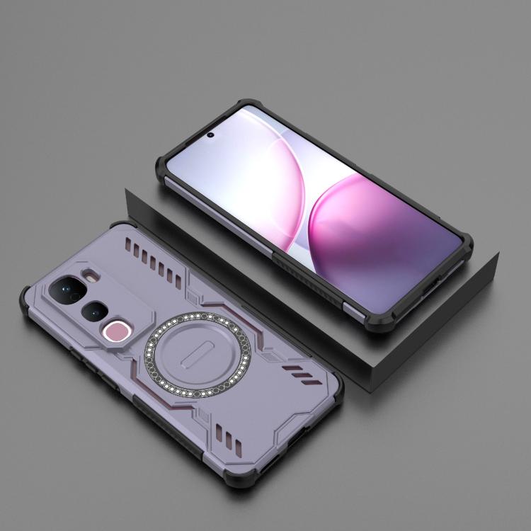 For vivo Y400 Pro 5G India Butterfly Armor MagSafe Magnetic Ring Shockproof Phone Case