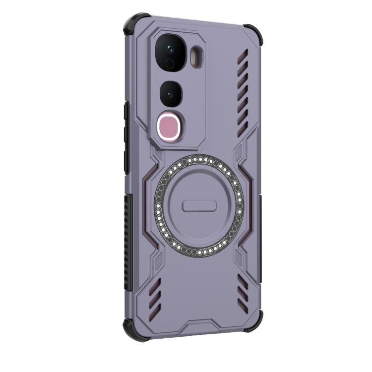 For vivo Y400 Pro 5G India Butterfly Armor MagSafe Magnetic Ring Shockproof Phone Case