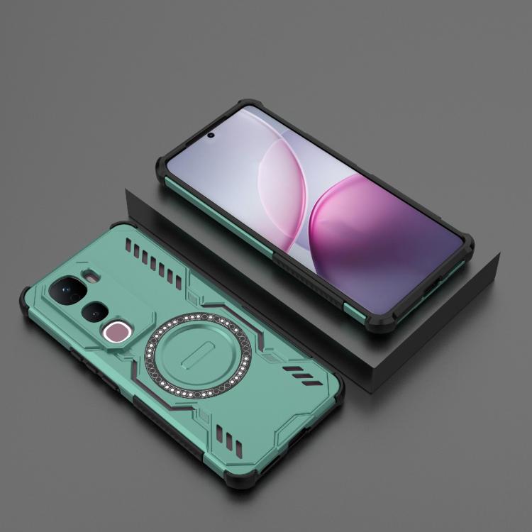 For vivo Y400 Pro 5G India Butterfly Armor MagSafe Magnetic Ring Shockproof Phone Case