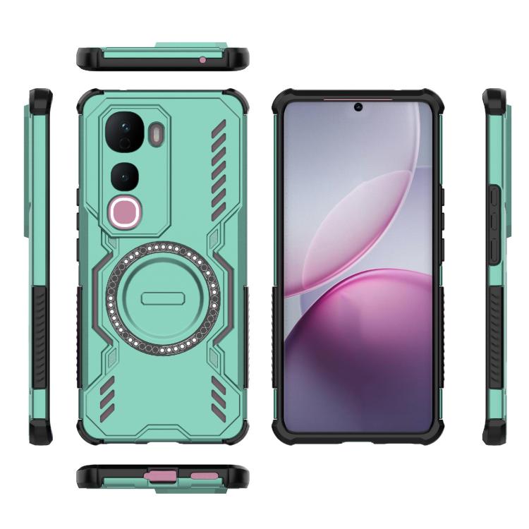 For vivo Y400 Pro 5G India Butterfly Armor MagSafe Magnetic Ring Shockproof Phone Case