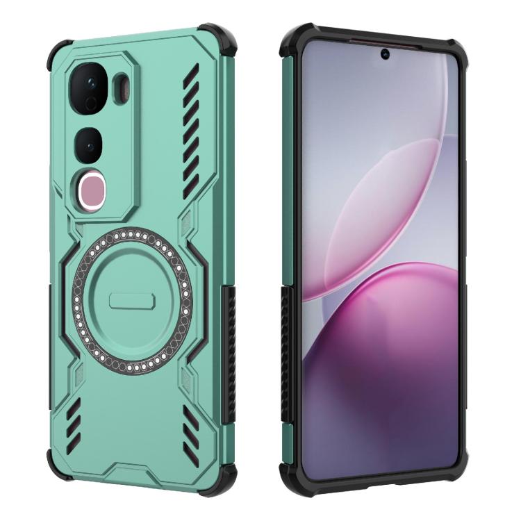 For vivo Y400 Pro 5G India Butterfly Armor MagSafe Magnetic Ring Shockproof Phone Case