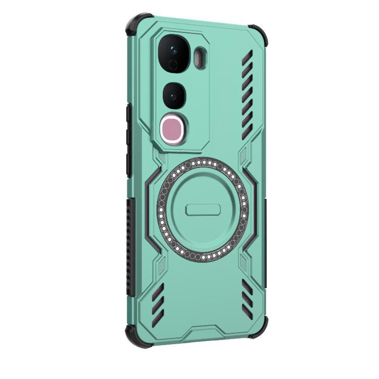 For vivo Y400 Pro 5G India Butterfly Armor MagSafe Magnetic Ring Shockproof Phone Case