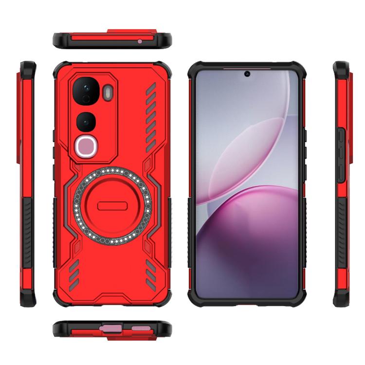 For vivo Y400 Pro 5G India Butterfly Armor MagSafe Magnetic Ring Shockproof Phone Case