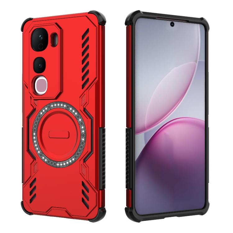 For vivo Y400 Pro 5G India Butterfly Armor MagSafe Magnetic Ring Shockproof Phone Case