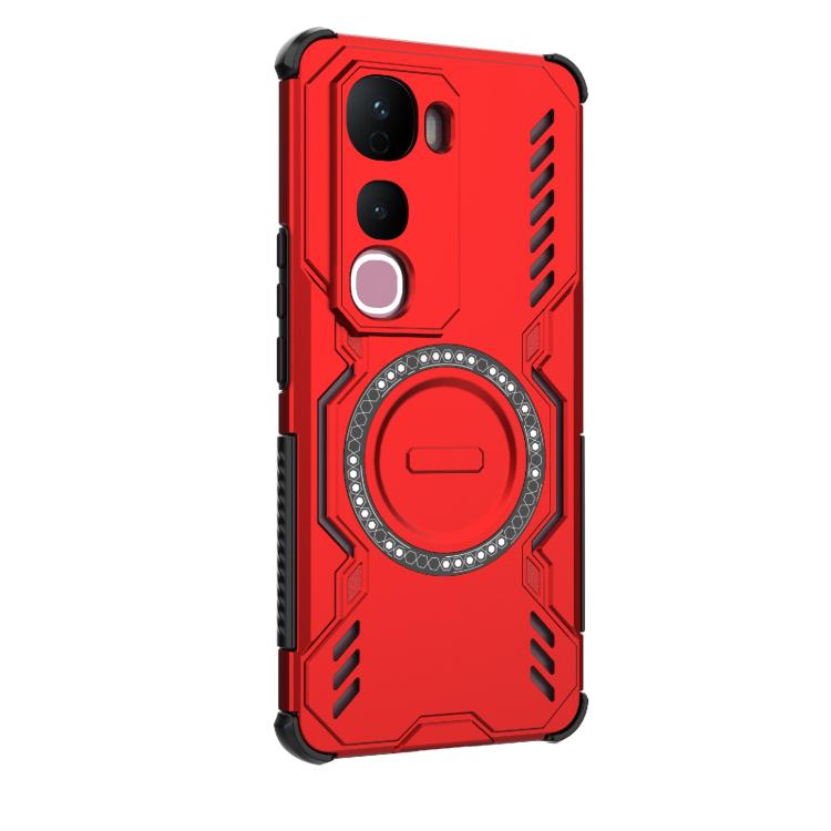 For vivo Y400 Pro 5G India Butterfly Armor MagSafe Magnetic Ring Shockproof Phone Case