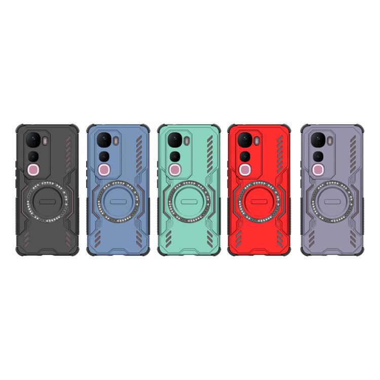 For vivo Y400 Pro 5G India Butterfly Armor MagSafe Magnetic Ring Shockproof Phone Case