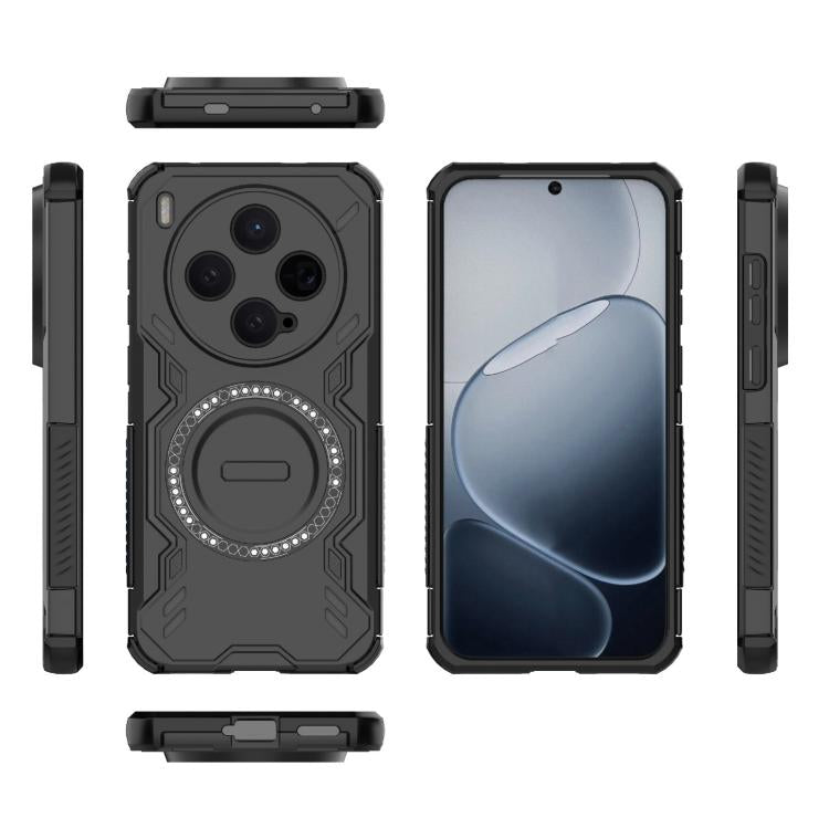 For vivo X300 5G Butterfly Armor MagSafe Magnetic Ring Shockproof Phone Case