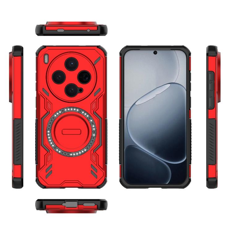 For vivo X300 5G Butterfly Armor MagSafe Magnetic Ring Shockproof Phone Case