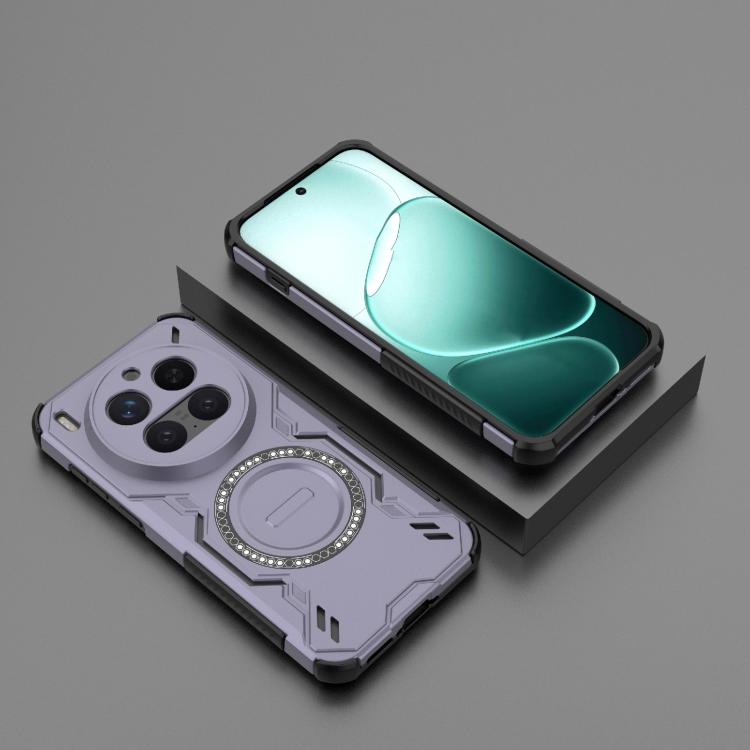 For vivo X300 Pro 5G Butterfly Armor MagSafe Magnetic Ring Shockproof Phone Case