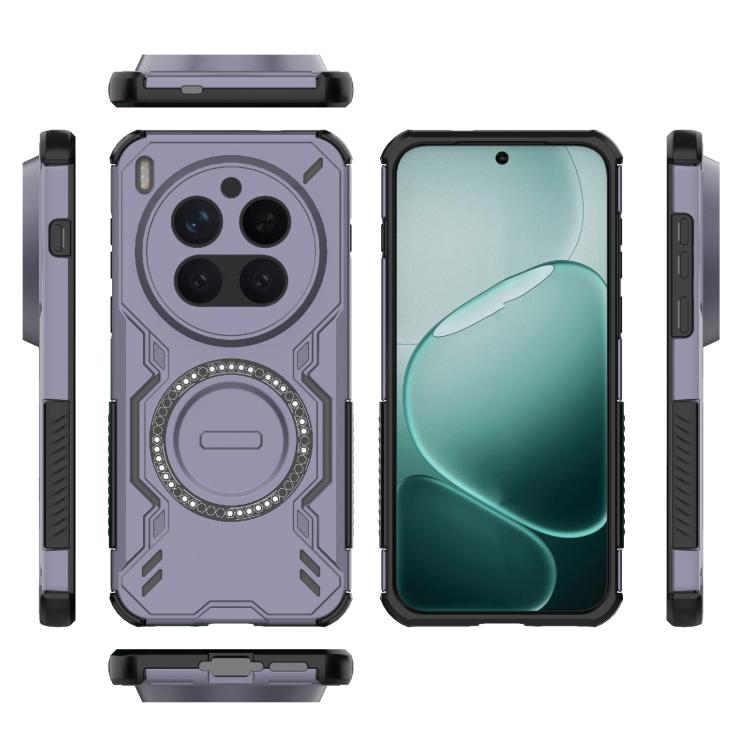 For vivo X300 Pro 5G Butterfly Armor MagSafe Magnetic Ring Shockproof Phone Case
