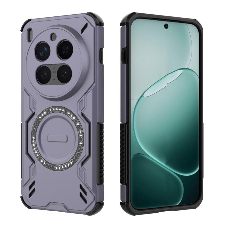 For vivo X300 Pro 5G Butterfly Armor MagSafe Magnetic Ring Shockproof Phone Case