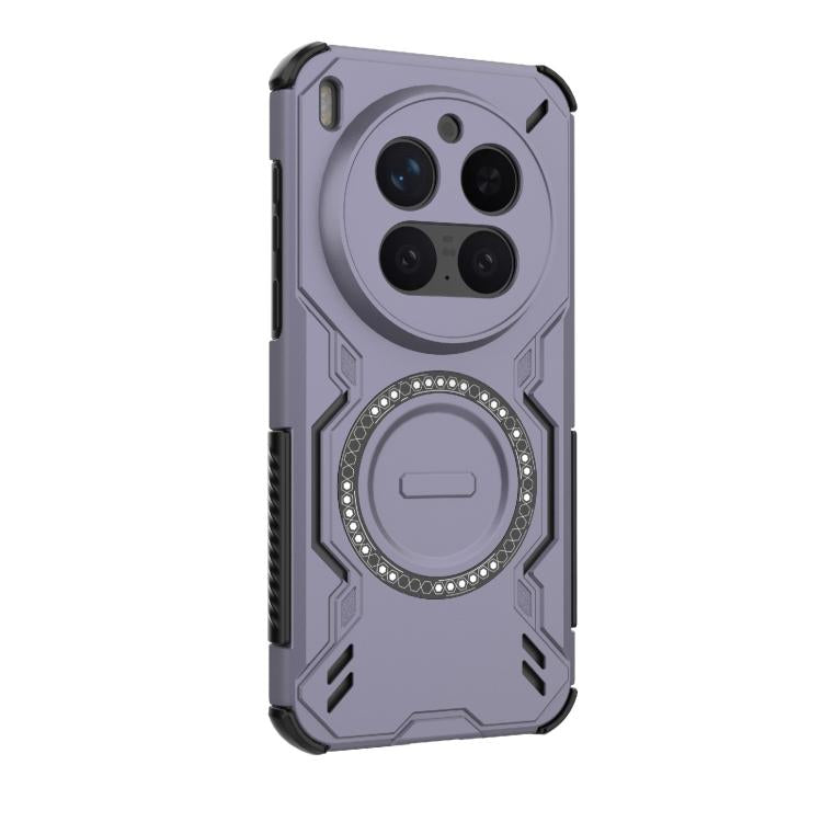 For vivo X300 Pro 5G Butterfly Armor MagSafe Magnetic Ring Shockproof Phone Case