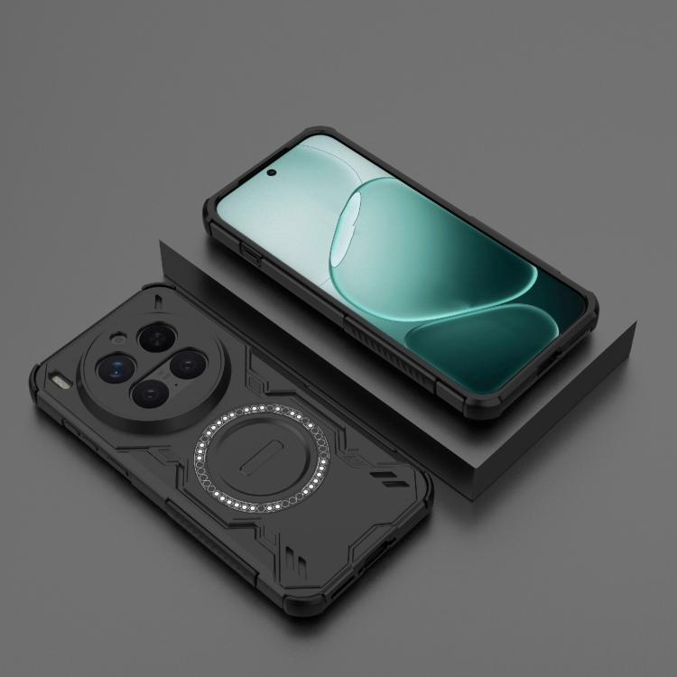For vivo X300 Pro 5G Butterfly Armor MagSafe Magnetic Ring Shockproof Phone Case