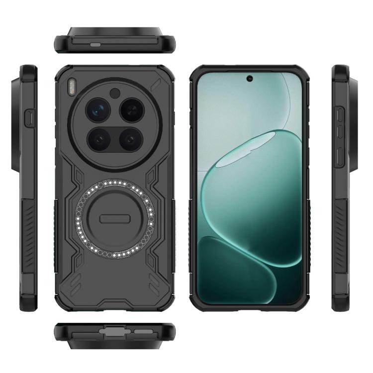 For vivo X300 Pro 5G Butterfly Armor MagSafe Magnetic Ring Shockproof Phone Case
