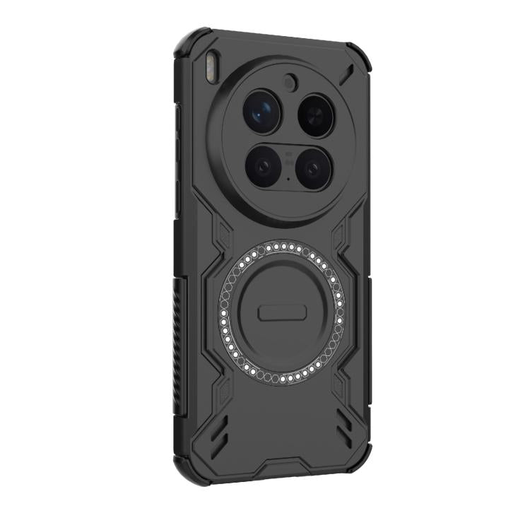 For vivo X300 Pro 5G Butterfly Armor MagSafe Magnetic Ring Shockproof Phone Case