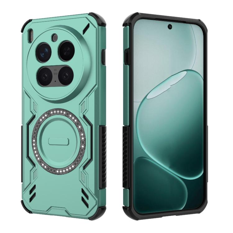 For vivo X300 Pro 5G Butterfly Armor MagSafe Magnetic Ring Shockproof Phone Case