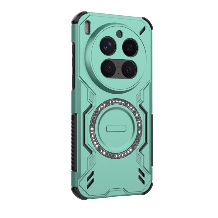For vivo X300 Pro 5G Butterfly Armor MagSafe Magnetic Ring Shockproof Phone Case