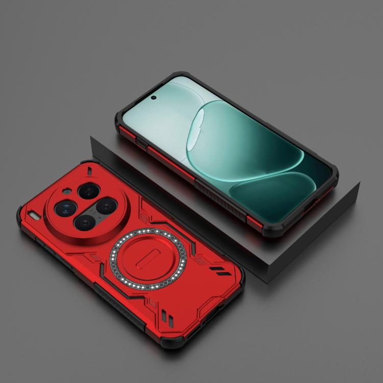 For vivo X300 Pro 5G Butterfly Armor MagSafe Magnetic Ring Shockproof Phone Case