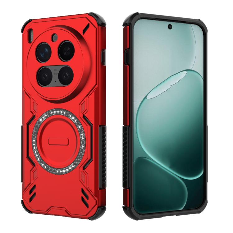 For vivo X300 Pro 5G Butterfly Armor MagSafe Magnetic Ring Shockproof Phone Case