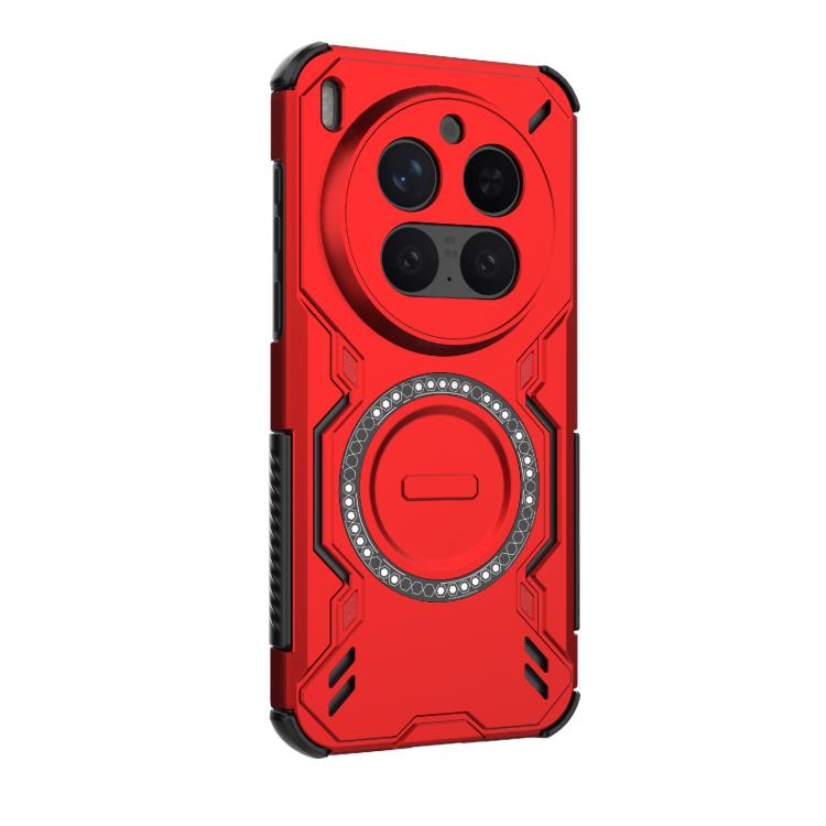For vivo X300 Pro 5G Butterfly Armor MagSafe Magnetic Ring Shockproof Phone Case