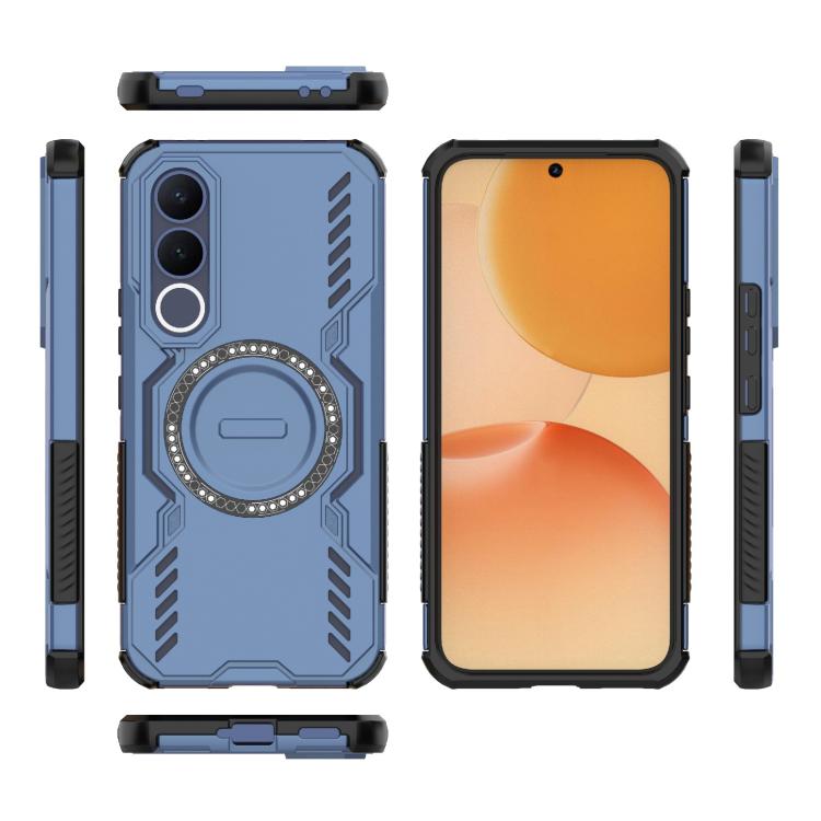 For vivo V70 FE 5G Global Butterfly Armor MagSafe Magnetic Ring Shockproof Phone Case