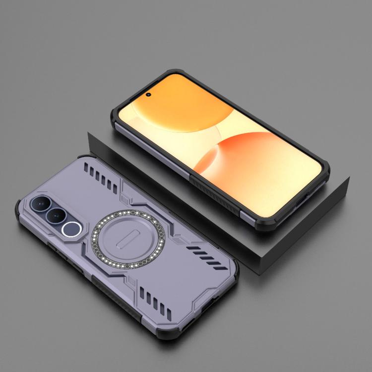 For vivo V70 FE 5G Global Butterfly Armor MagSafe Magnetic Ring Shockproof Phone Case