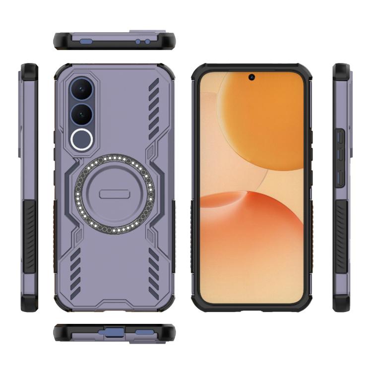 For vivo V70 FE 5G Global Butterfly Armor MagSafe Magnetic Ring Shockproof Phone Case