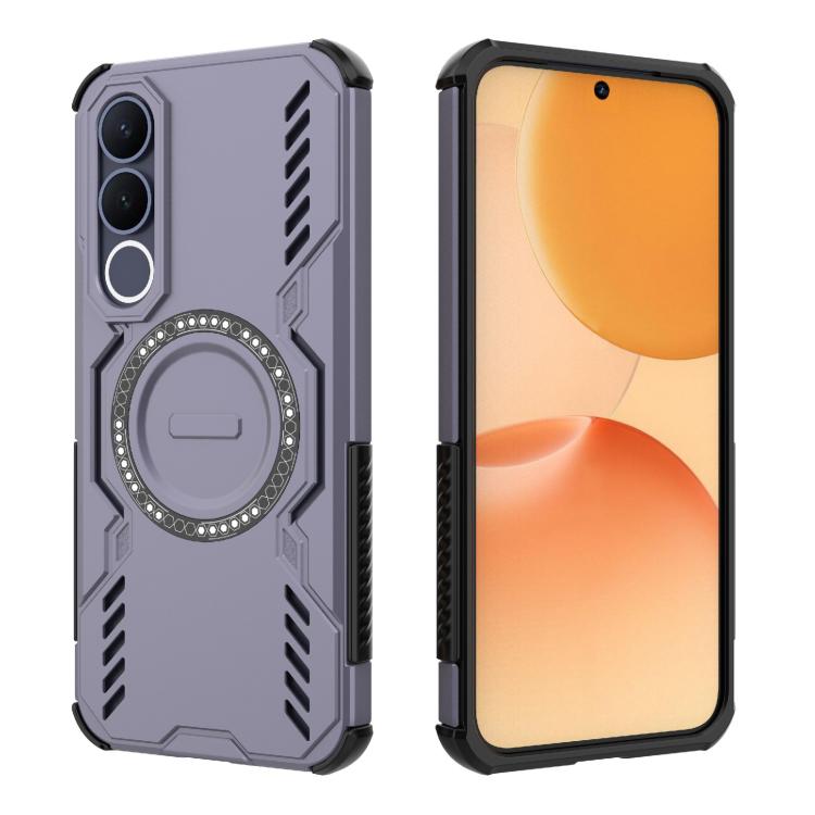 For vivo V70 FE 5G Global Butterfly Armor MagSafe Magnetic Ring Shockproof Phone Case