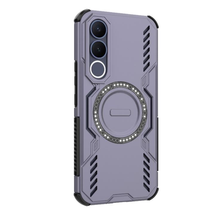 For vivo V70 FE 5G Global Butterfly Armor MagSafe Magnetic Ring Shockproof Phone Case